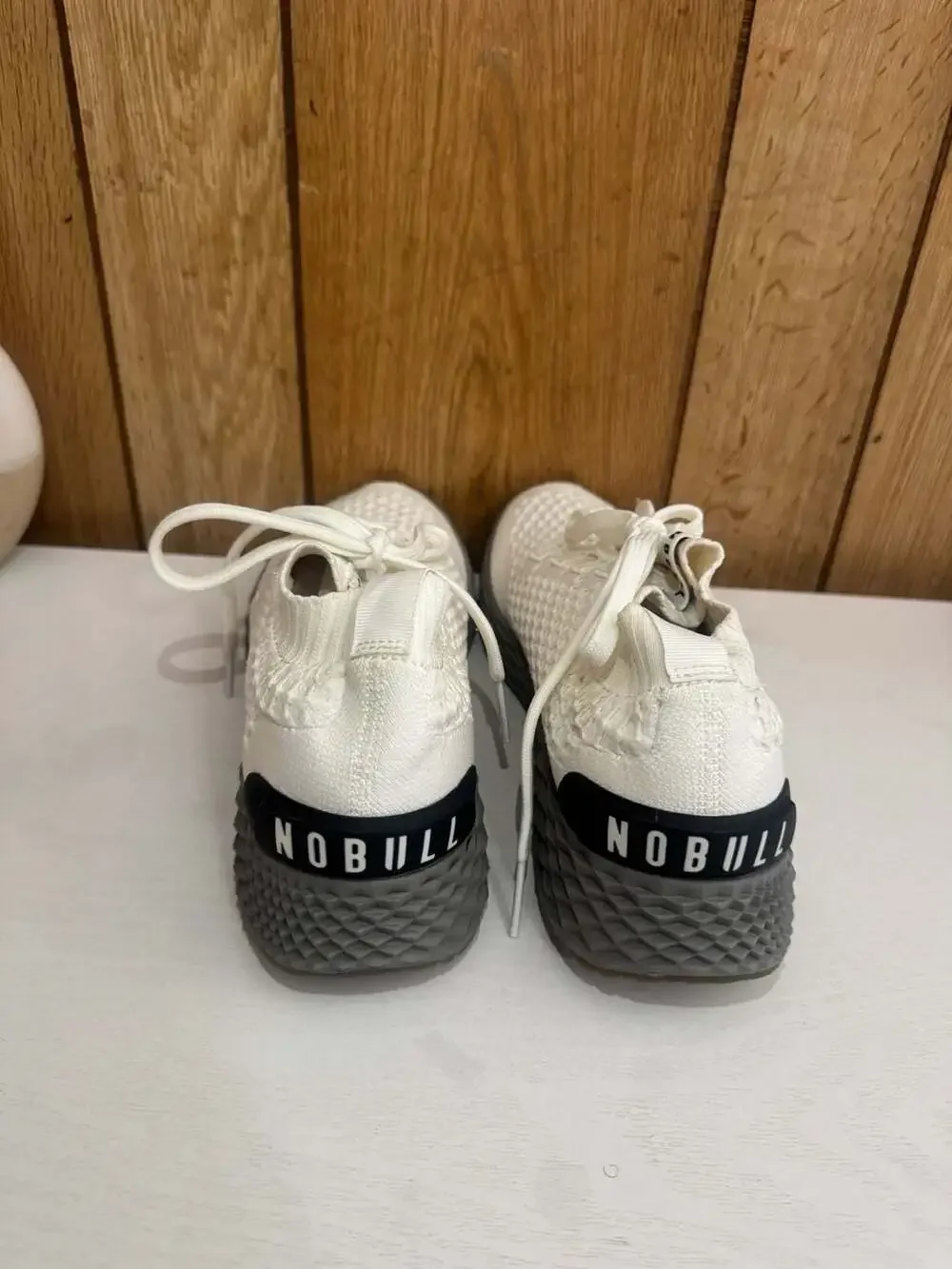NOBULL Men's Classic White Allday Knit Runner Shoes